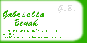 gabriella benak business card